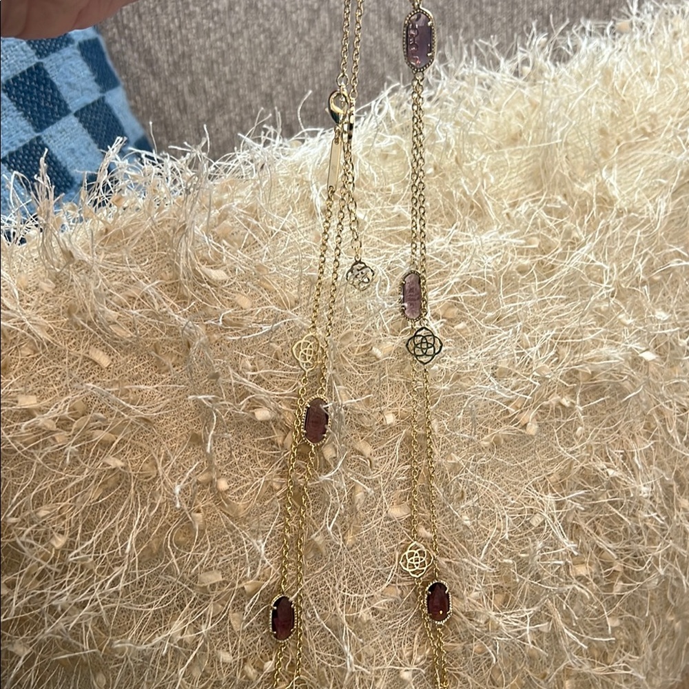 Elegant Gold and Purple Necklace